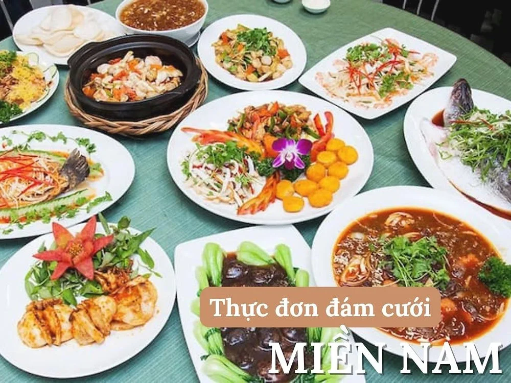 thực đơn đám cưới miền nam