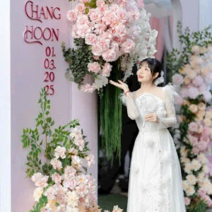 Trang Trí Ăn Hỏi Màu Hồng Garden